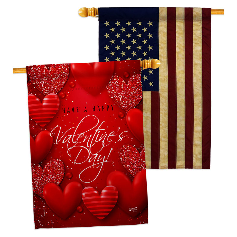 Drapeau de maison à 2 côtés en polyester / mélange de polyester 40 x 28 po