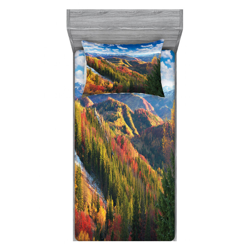 Microfiber Fitted Sheet, Twin Fitted Sheet with 1 Pillowcase
