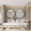 Armoire murale en métal avec miroir et tablettes réglables-883418916