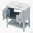 30" Sleek Bathroom Vanity with Ceramic Sink-1250520859