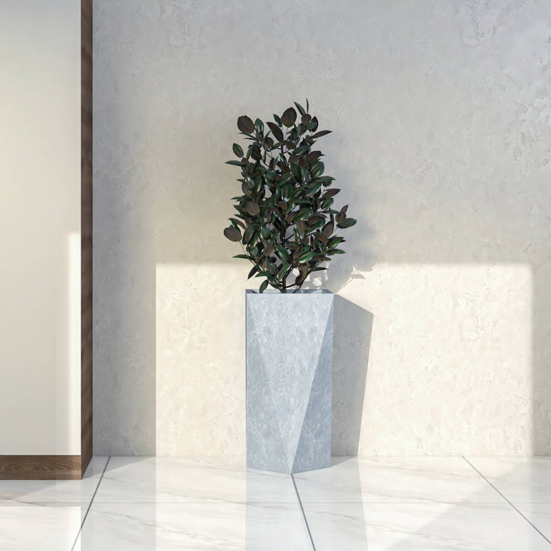 Pot à fleurs Yarisma, Gris, H 29 po x l 14 po x P 14 po