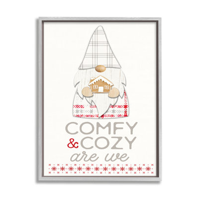 Gnome de Noël à carreaux rouge confortable et confortable