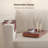 Rose Brown Sofa Armrest Tray With Storage Box, Bamboo Couch Arm Table With 360° Rotating Tabletop And Phone Stand, Adjustable Sofa Arm Clip Table