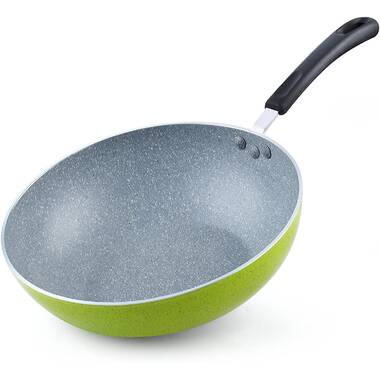 SKY LIGHT Wok Pan with Lid, 12-inch Nonstick Stir Fry Pan, 100