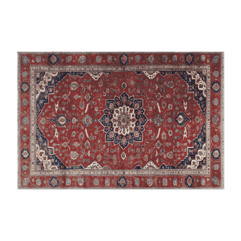 Tapis d'intérieur et d'extérieur brun Persian, Rectangle 9 pi x 12 pi