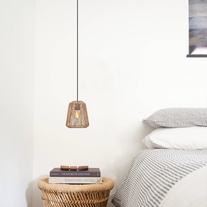 Mini-luminaire suspendu Yingst Bohemian Natural