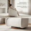 Fauteuil d'appoint pivotant élégant avec base en bois massif-1466024397