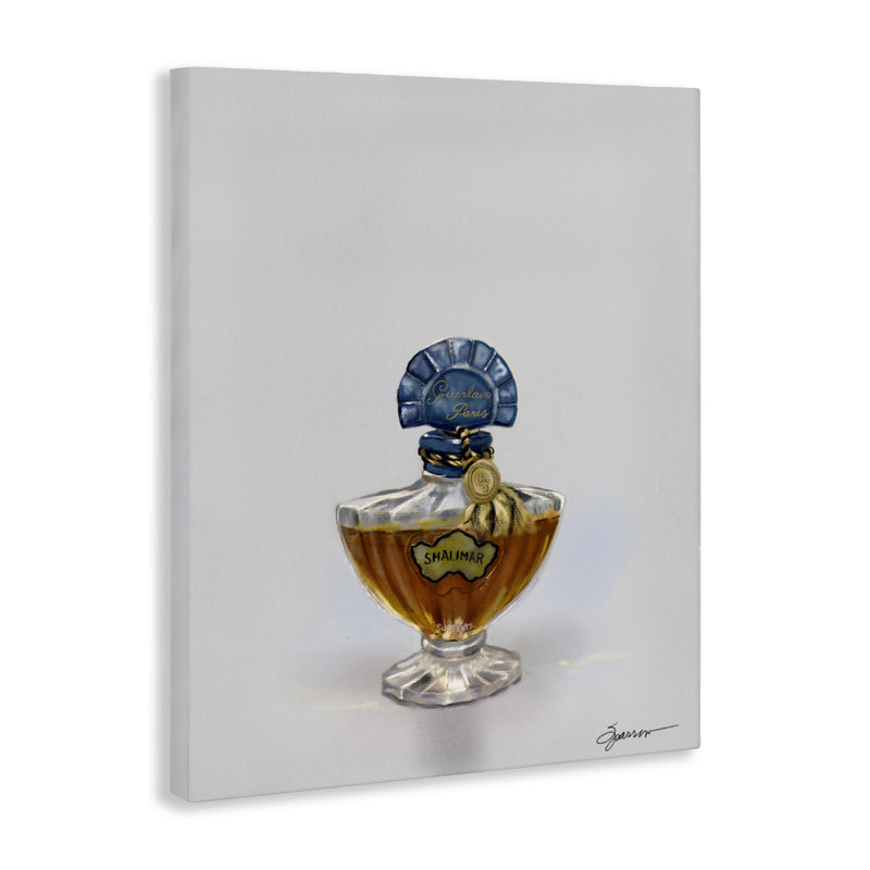 Toile de bouteille de parfum Classy Luxury, design par Mary Sparrow, H 48 po x l 36 po