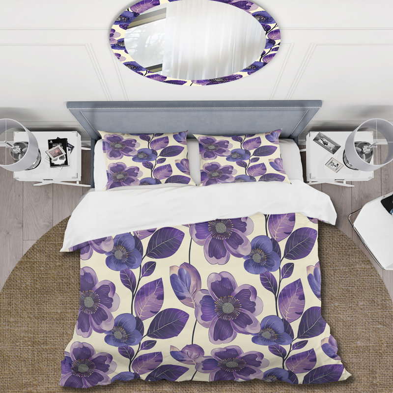 Ensemble de housse de couette Mid-Century, Housse de couette pour grand lit + 2 taies décora