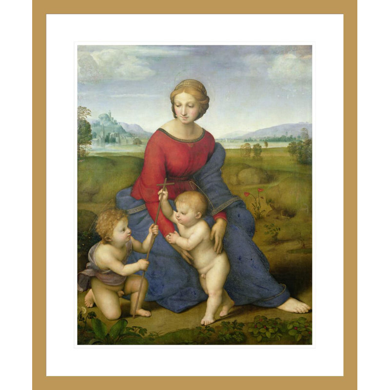 «Madonna in the Meadow» par Raphael, impression giclée encadrée, H 28,22 po x l 23,5 po