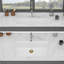 Évier de cuisine moderne en quartz, 33 x 19 x 9,65 po, granit blanc, idéal pour les cuisines familiales