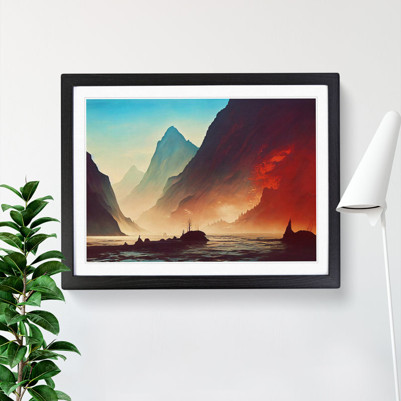 Mountain River Vol.2 - Framed Print, Black Framed, 46cm H x 64cm W x 2cm D