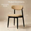 Chaises de cuisine/salle à manger Arriah 27 po modernes, rembourrées, à oreilles, en bois massif, couleur kaki (ensemble de 2)-1554542031-1560085875