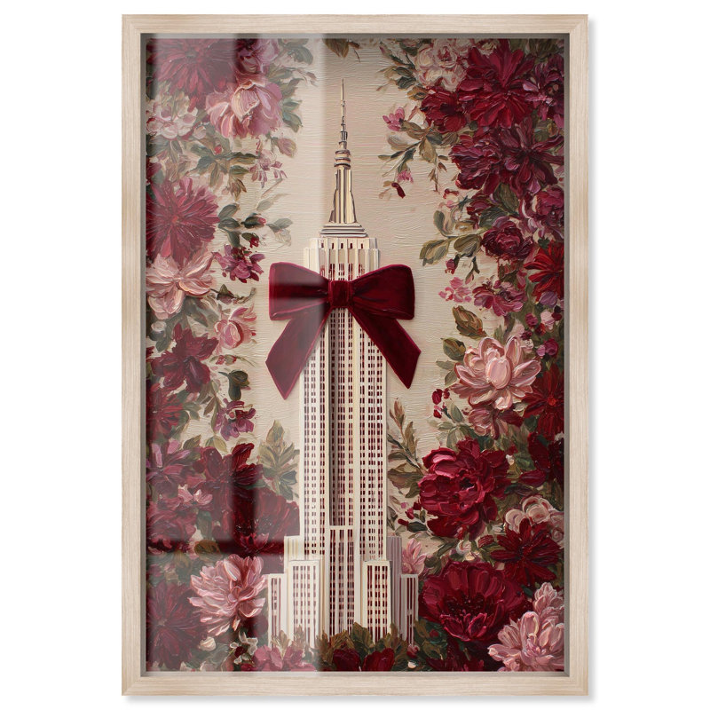 Impression empire empire Empire State Building par Art Remedy, H 55 po x l 37 po, Crème, crème