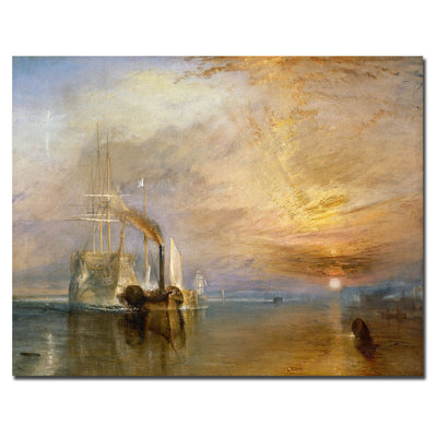 « the combat temeraire, 1839 » par joseph turner, reproduction d’art sur toile tendue