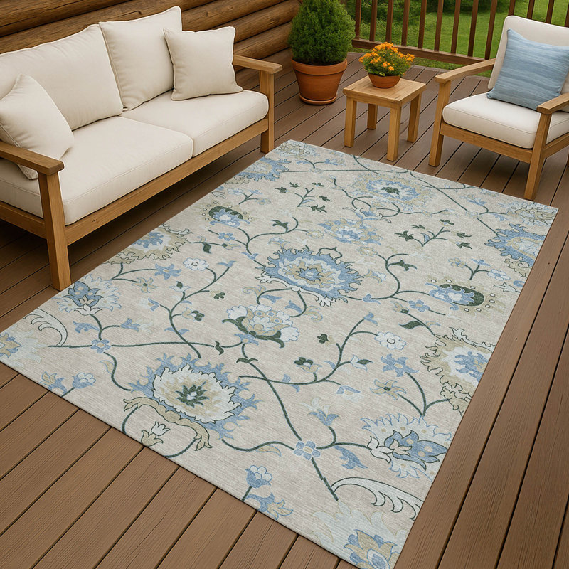 Tapis lavable à la machine intérieur / extérieur ACN2291, Rectangle 5 pi x 7 pi 6 po