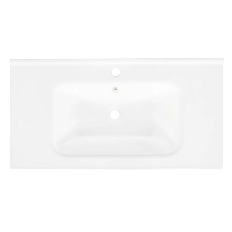 Lavabo 35,6 "en céramique, seulement évier en céramique, sans armoire