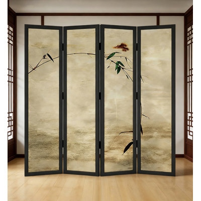 Paravent pliable oriental en bambou