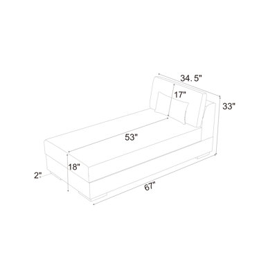 Chaise longue rembourrée Ayvion