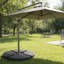 Base de parasol en porte-à-faux robuste de style ventilateur, rechargeable avec sable d'eau, PEHD résistant aux intempéries, portable empilable, pour cour et piscine