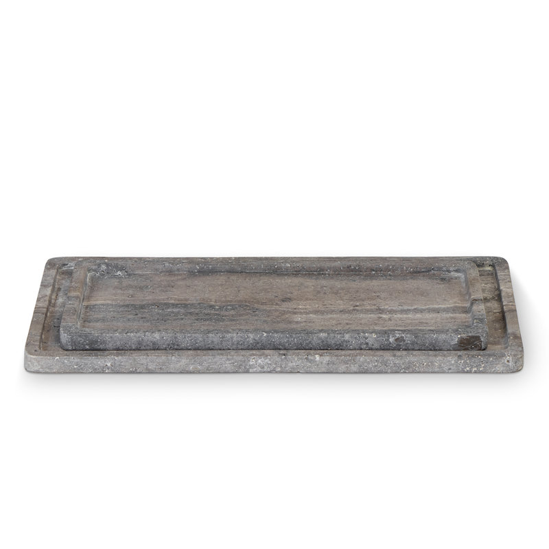 Sutton Travertine Tray Set (Grey)
