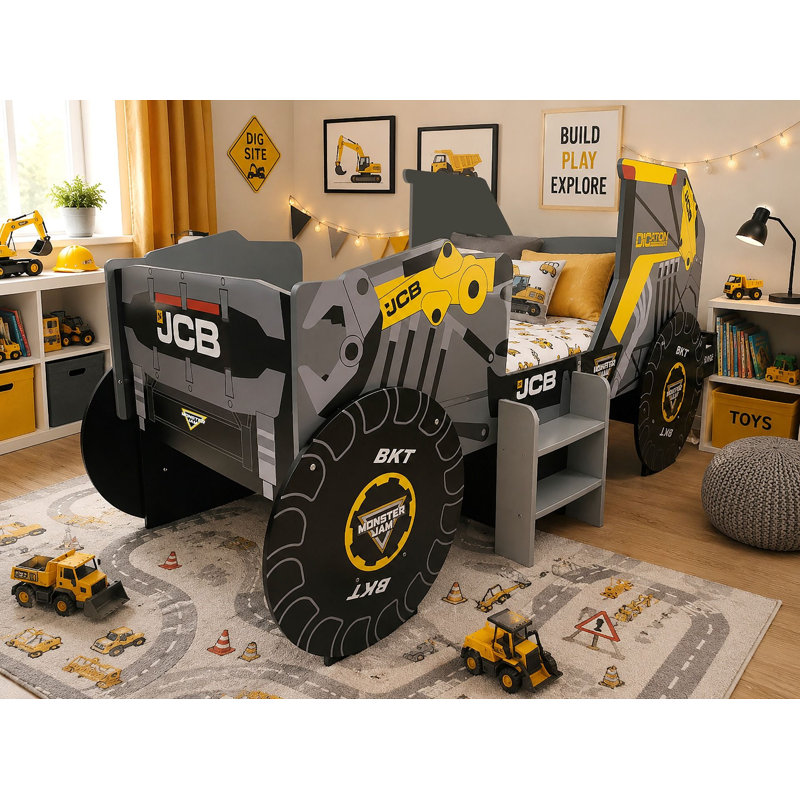 MONSTER JAM DIGatron JCB Single Bed