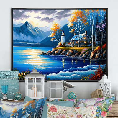 «Lakehouse on the Coast in Summer II», reproduction sur toile