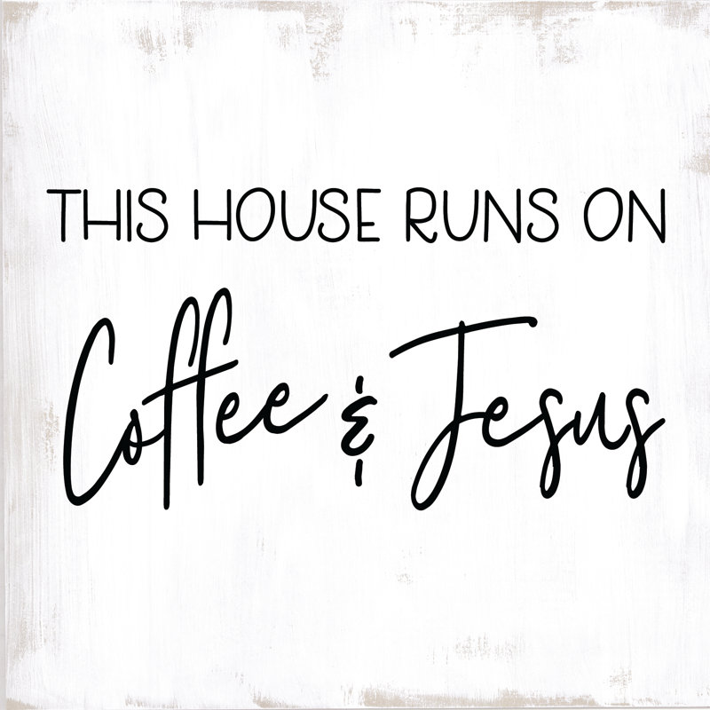 Coffee And Jesus 3 - Wrapped Canvas Print, 30cm H x 30cm W x 3.8cm D