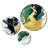 Green And Yellow Splash Abstract Wall Decor on Metal