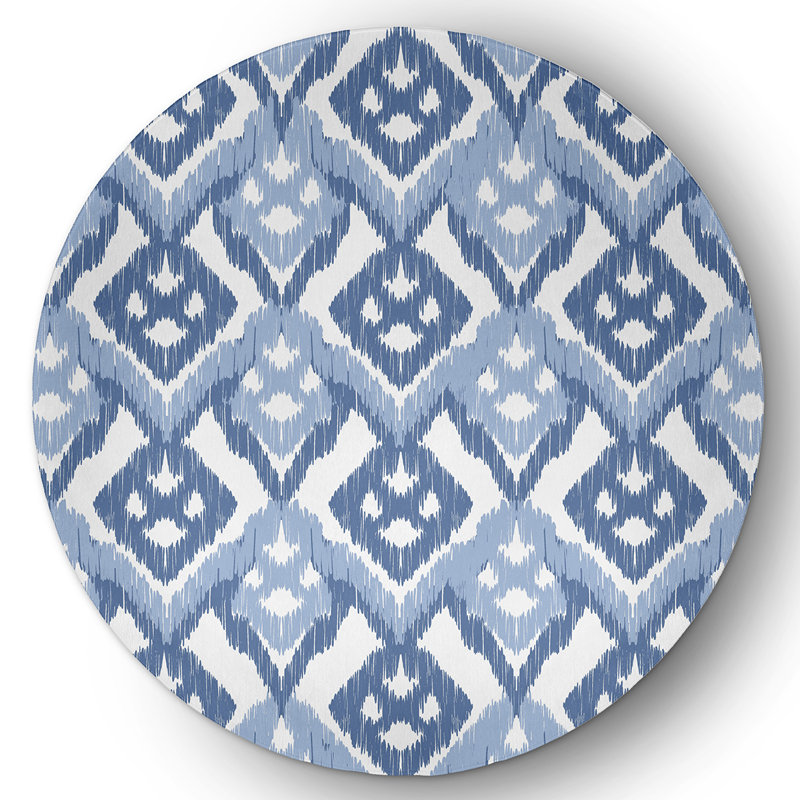 Vandenbosch Chenille Ikat Indoor Rug, Round 5'