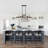 8 Light  Glass Mid Century Chandelier-947264661