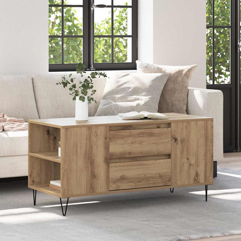 Coffee Table with Storage, Artisan Oak