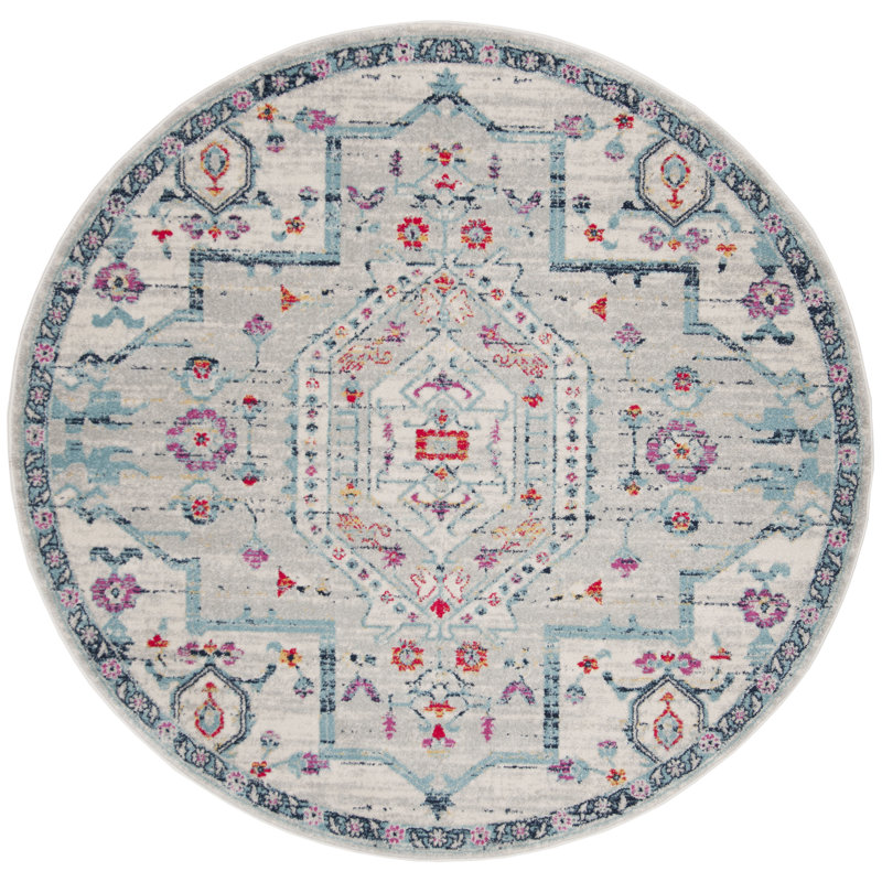 Arnoldsville Oriental Hand Woven Area Rug, Round 201 cm