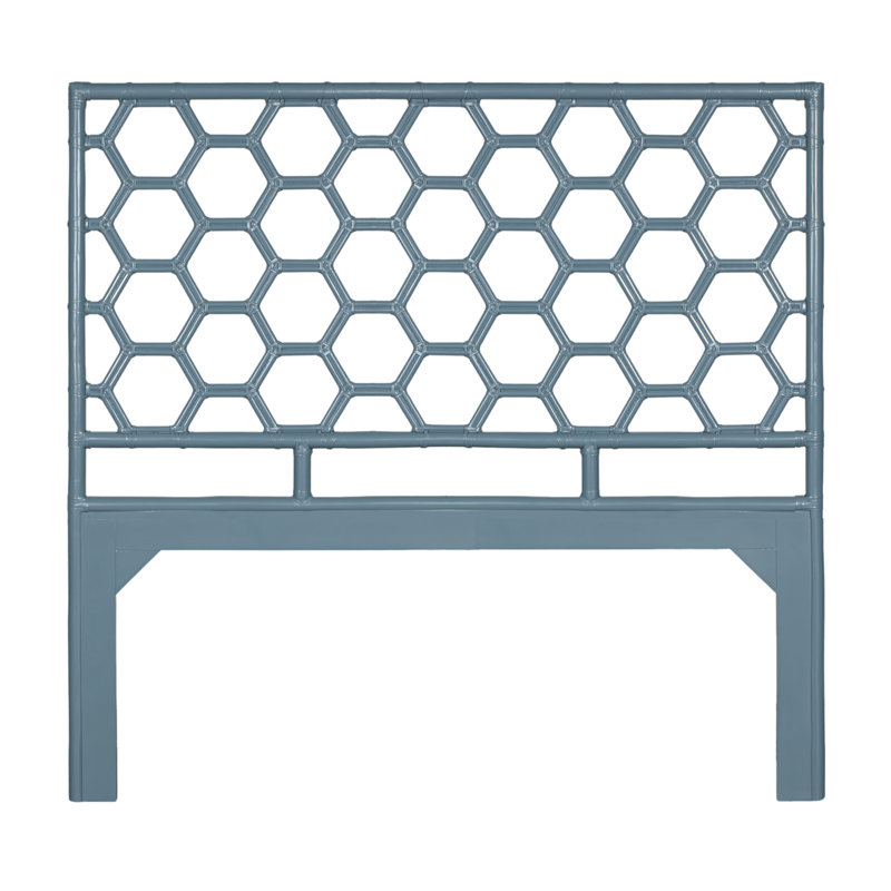 Honeycomb Open-Frame Headboard, Regatta Blue, Queen