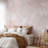 Pink Concrete Luxury Canvas Texture Wallpaper Mural-96952681