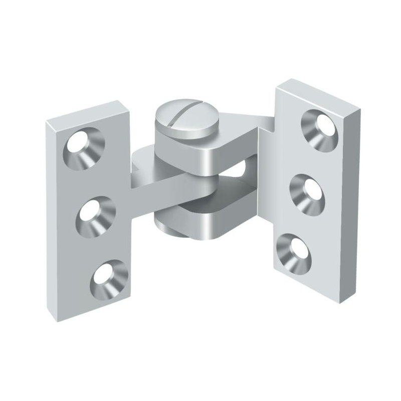Charnière intermédiaire en chrome brossé Deltana SBIH2510U26D, Chrome brossé