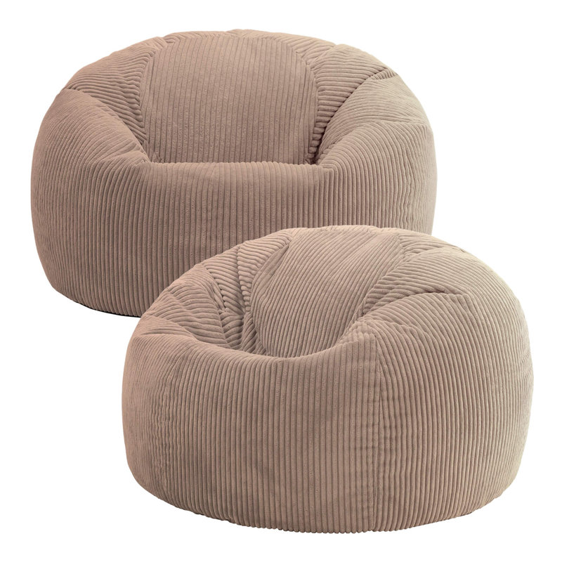 Kingston Corduroy Classic Bean Bag , Brown