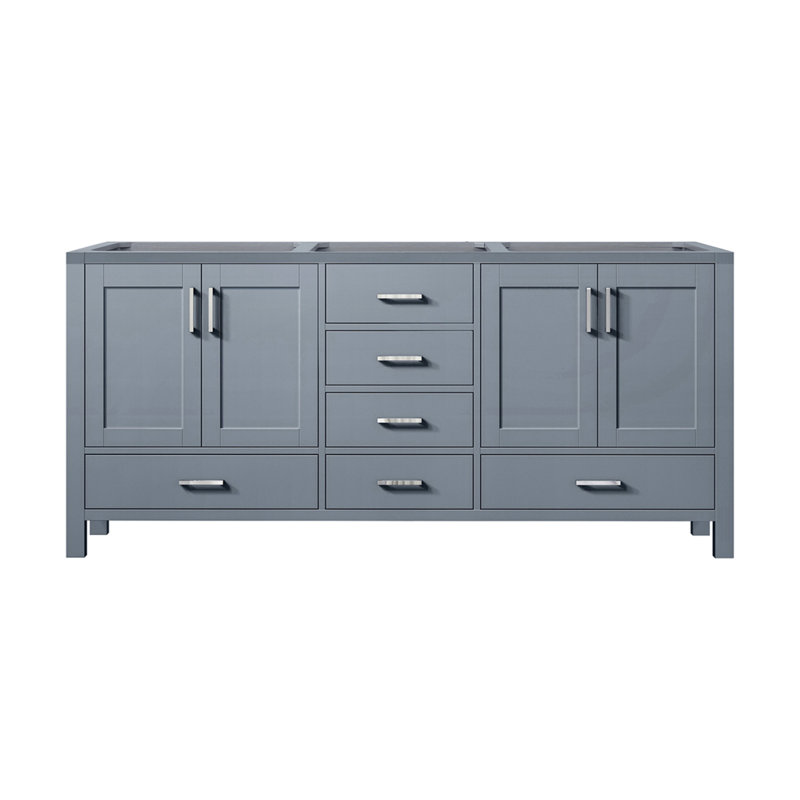 Meuble-lavabo double gris foncé 60 po X P 22 po D, Gris foncé