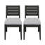 Chaise de salle à manger d'extérieur sans accoudoirs avec coussins (ensemble de 2)-1700831160