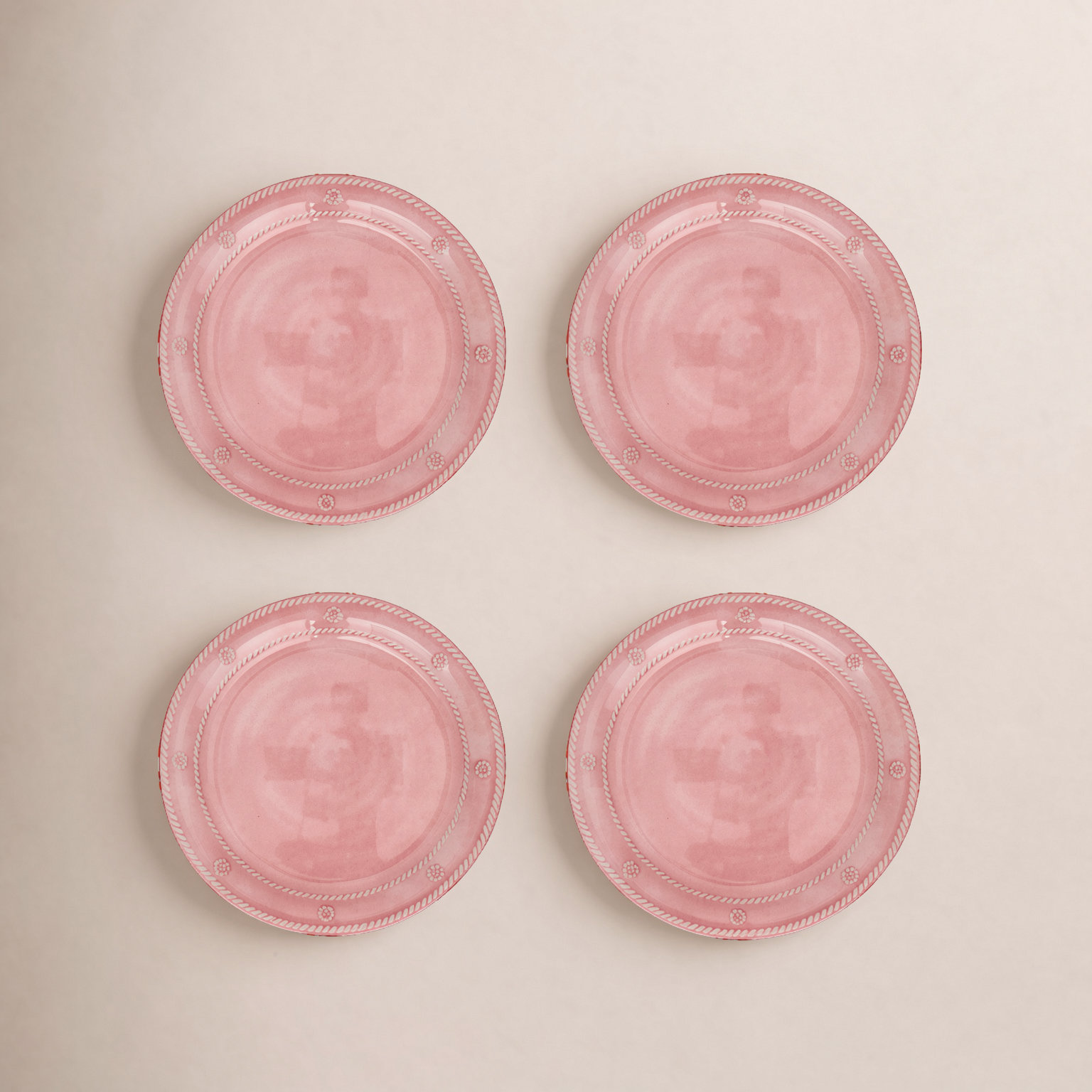 Berry & Thread Melamine Dessert/Salad Plate, Coral