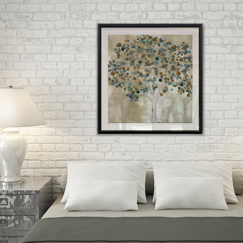 « a bleu », reproduction encadrée, H 17,5 po x l 17,5 po x P 1,5 po