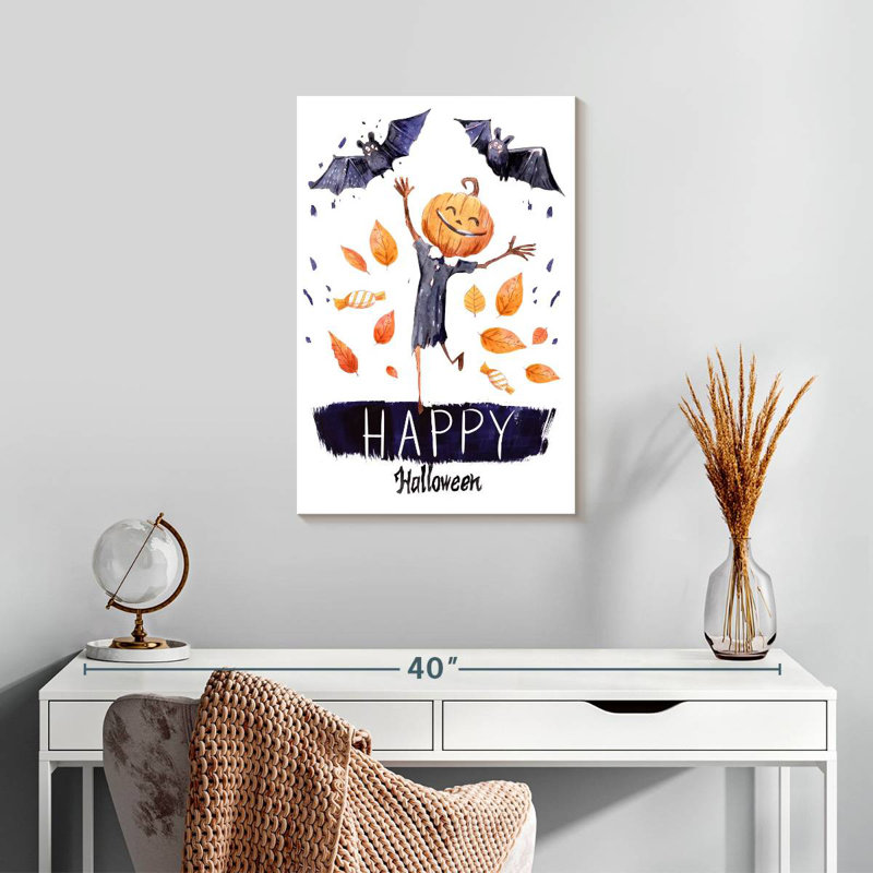 Citrouille d'Halloween Lelend Happy, H 24 po x l 16 po