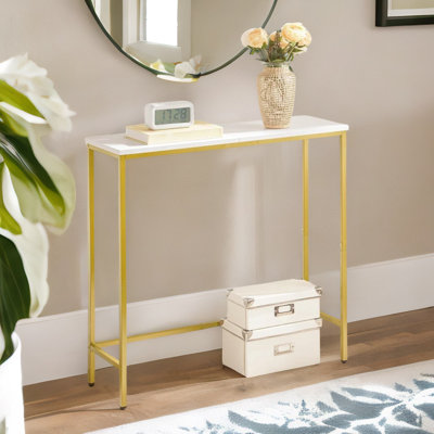 Industrial Slim Console Table for Hallway Living Room