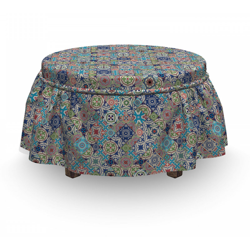 Housse pour repose-pieds mosaïque mosaïque patchwork