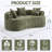 67" Curved Loveseat For Small Spaces, White Curved Couches For Living Room, Compression Sofa In A Box With 3 Pillows, Small Couch For Bedroom With Wide Armrest & Memory Foam, No Assembly Required-1182514155