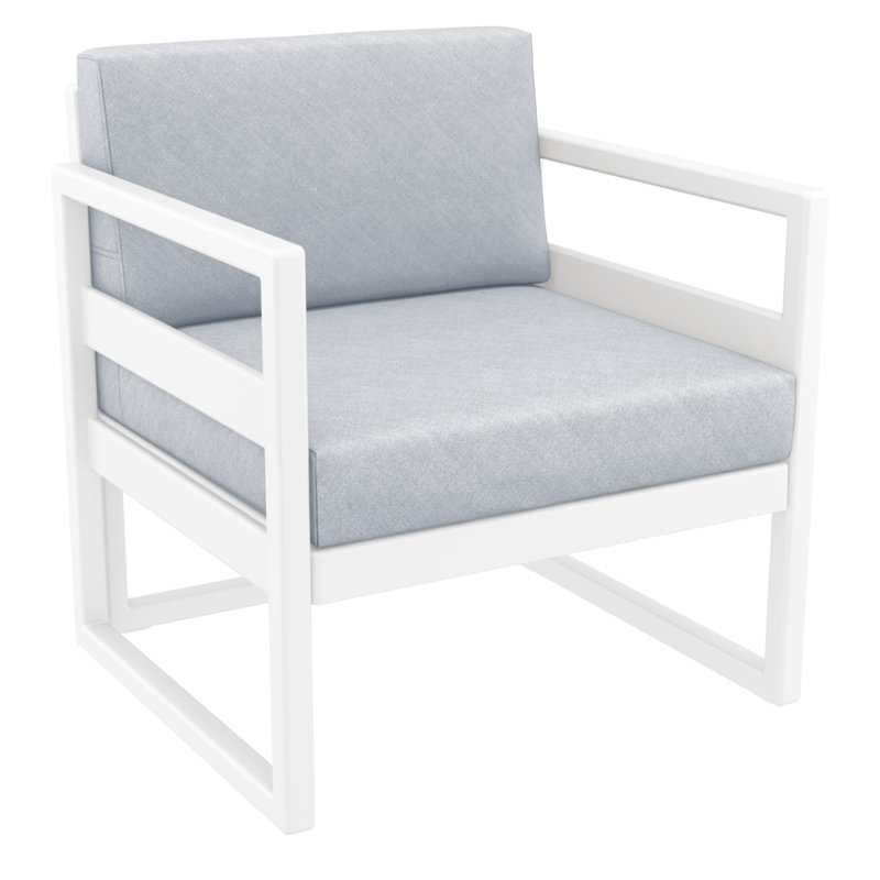 Kalani 2 - Person Patio Conversation Set with Sunbrella® Cushions, White, Canvas Granite Sunbrella® Canvas