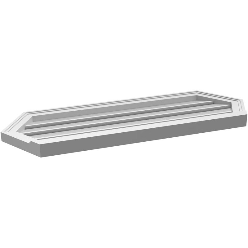 Évent horizontal fonctionnel à pignon en uréthane à surface horizontale Signature, H 16 po x l 42 po x P 2 po