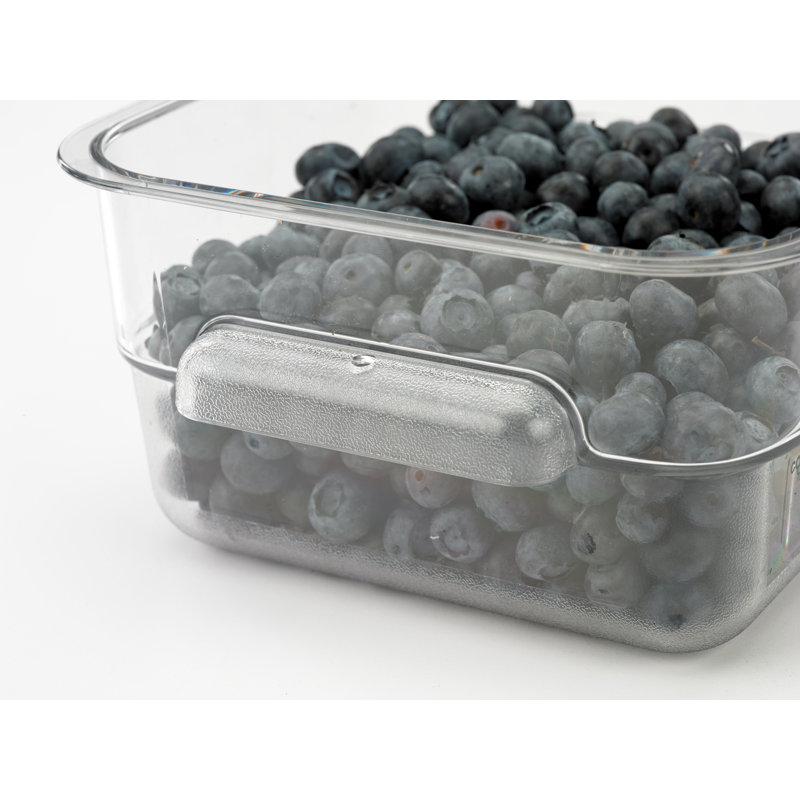 Contenant alimentaire en polyéthylène de 2 pte carrés, Transparent