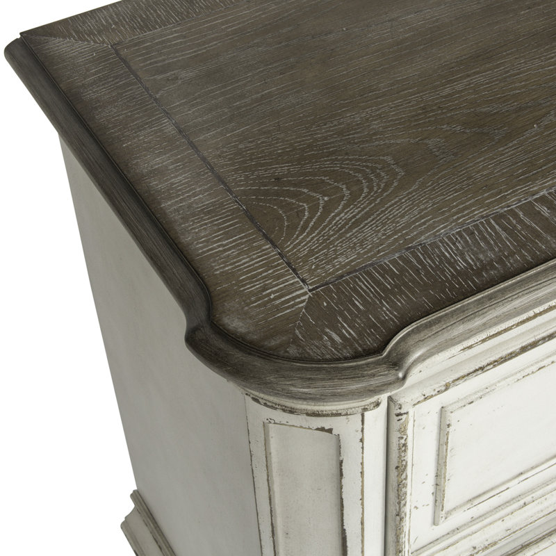 Colchester King Upholstered Sleigh Bed, Dresser & Mirror, Two Nightstand Bedroom Set, King