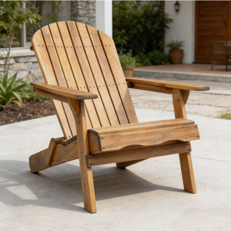 Chaise Adirondack Chaise de patio, chaise de jardin pliante en bois Adirondack Méridienne